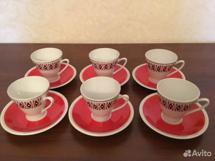Сервиз кофейный фарфоров. Freiberger Porzellan гдр