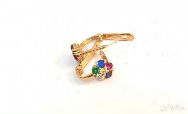 Серьги золото 585 пр 1,2 гр