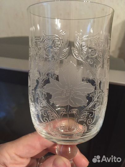 Бокал(фужер) богемское стекло пантография Чехия