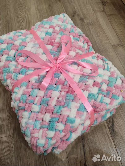 Плед из ализе пуффи