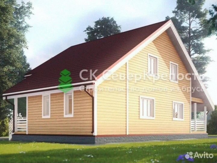 Полутораэтажный дом 9х11