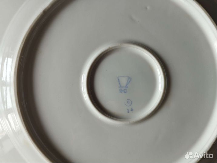 Тарелка ручная роспись Барановский фз СССР 30 см