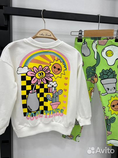 Костюм для девочки Zara салатовые лосины