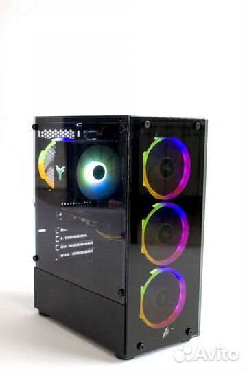 Мощный игровой компьютер,Ryzen5 5500/16Gb/rx6600xt