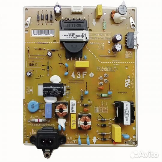 Блок питания EAX67264001 (1.5) телевизора LG 43K59