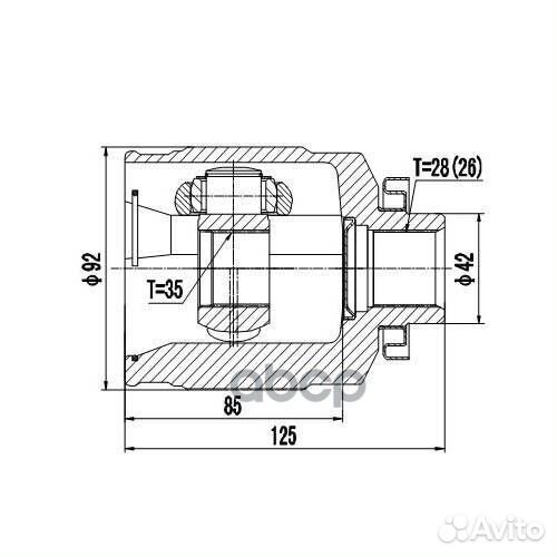 Шрус внутренний Z87815R Zikmar