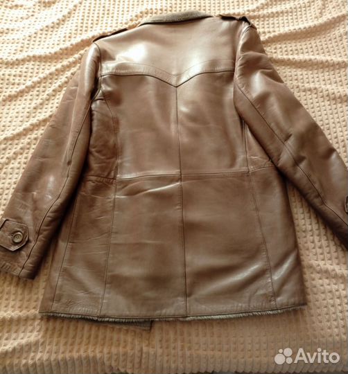 Кожаная дубленка мужская 52 54