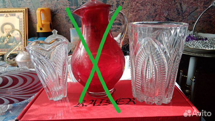 Хрустальные вазы СССР, хрустальные туфельки