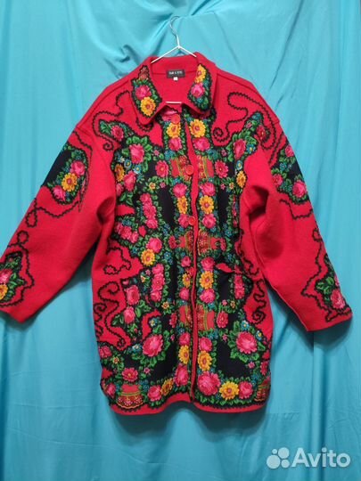 Полупальто нарядное на Масленицу большой размер