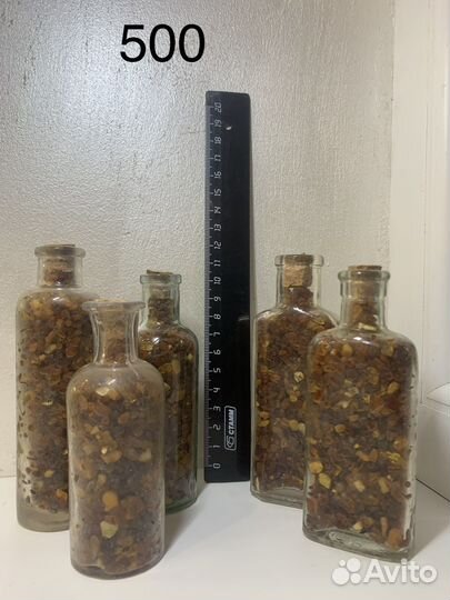 Немецкая бутылка с янтарем