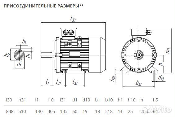 Электродвигатель аир 200L8 (22кВт-750об) новый