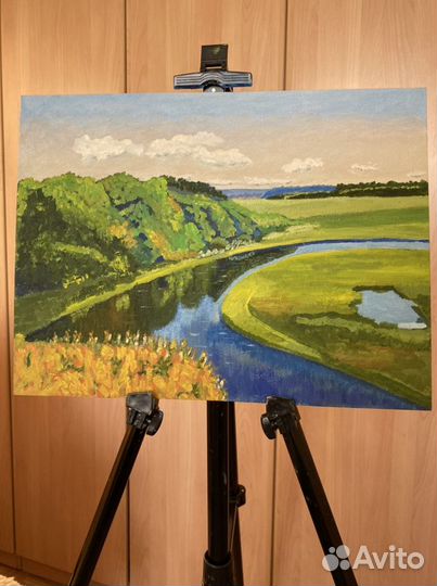Картина маслом на холсте Летний пейзаж