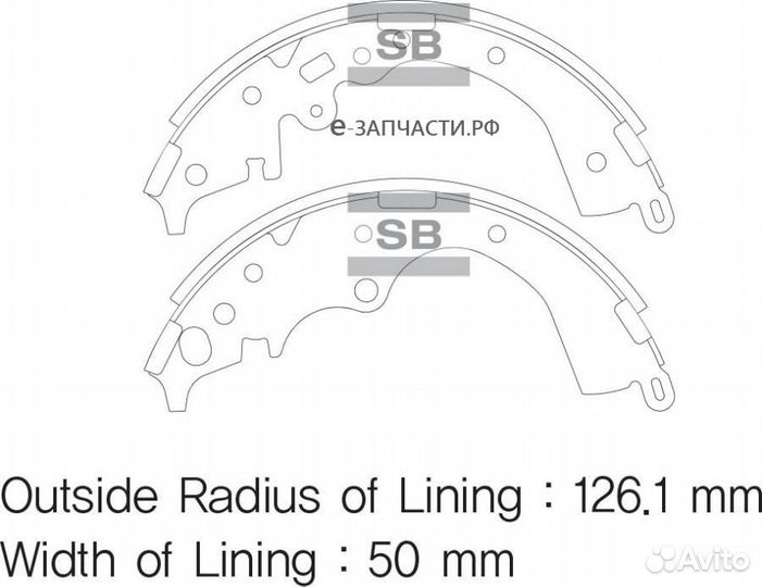 Sangsin brake SA168 Колодки бараб