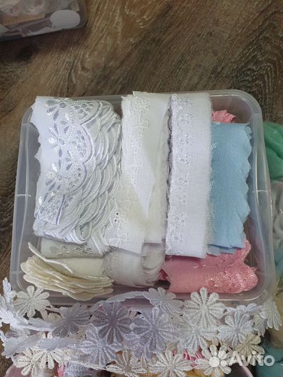 Кружево, ленты для скрапбукинга