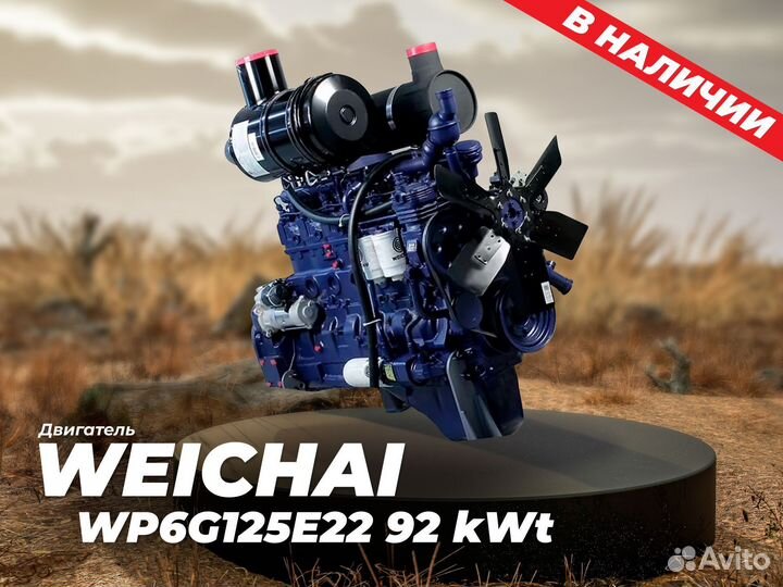 Двигатель Weichai WP6G125E22 (D 430 мм, 145 зуб.)