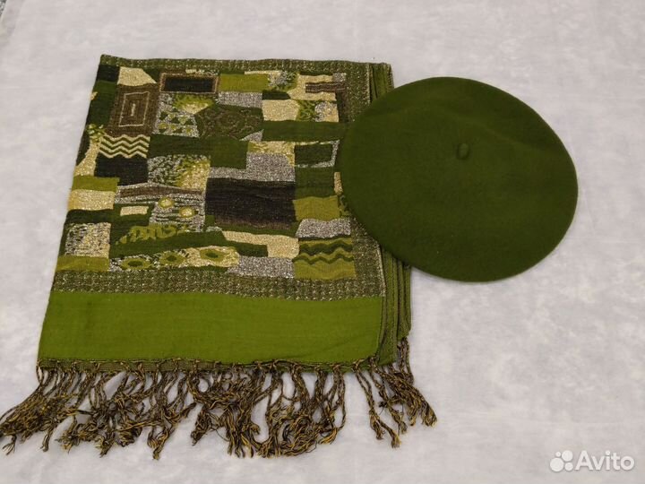 Шапка женская, берет, палантин