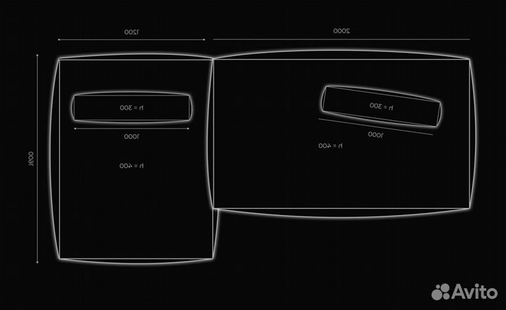 Диван 3200х1600 мм