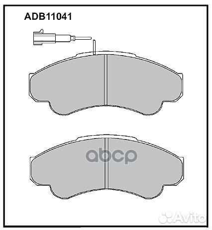 Колодки тормозные дисковые перед ADB11041 A