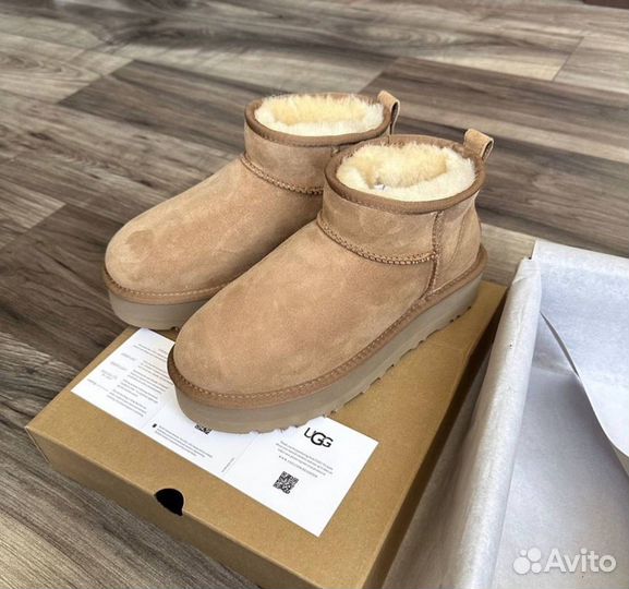 Угги Женские Ugg Classic Ultra Mini Platform Sand