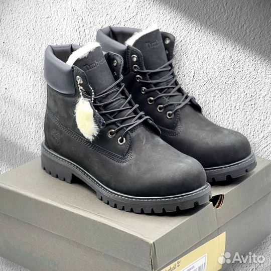 Timberland Black зима с мехом