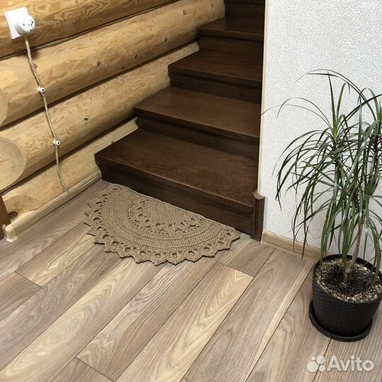 Коврик пристенный из джута ручной работы