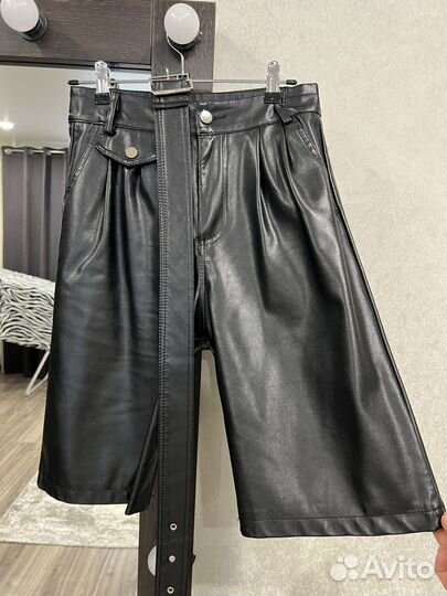 Шорты женские кожаные