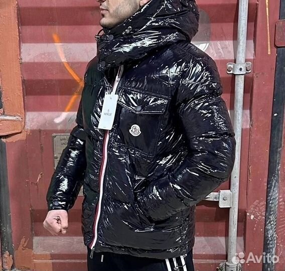 Пуховик moncler maya глянцевый NFC