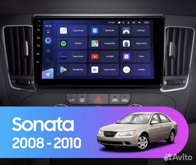 Штатная магнитола Hyundai Sonata NF 2008-2010 1-16