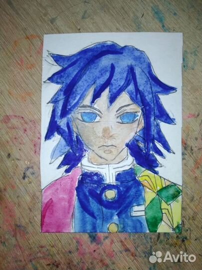 Картинка, акварель. Герои анимэ