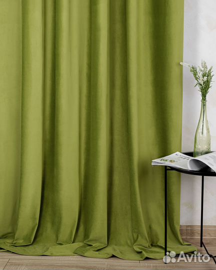 Шторы бархат Беллиссимо цитрон новые пошив