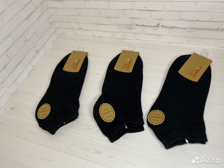 Носки женские черные короткие
