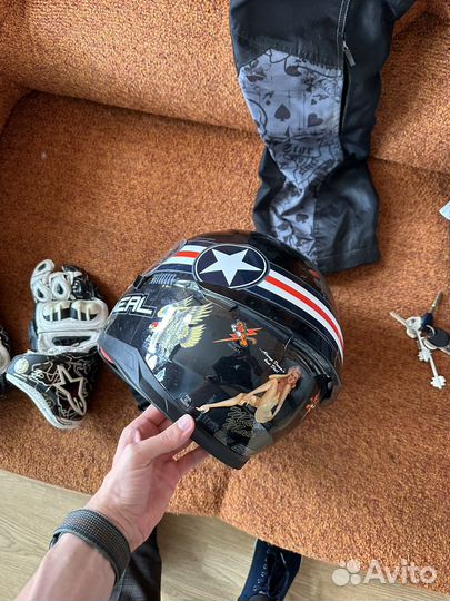 Комплект мотоэкипировки мотошлем мотокуртка