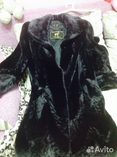 Шуба из меха мутона, в идеале