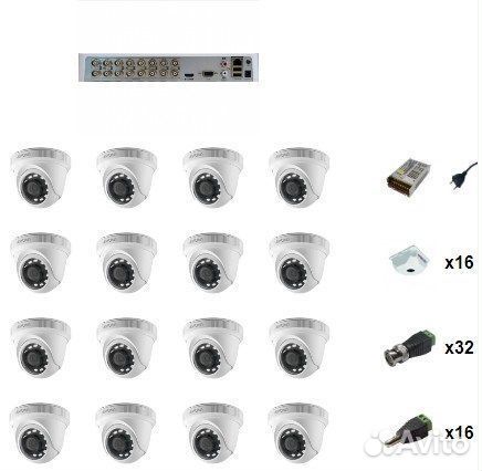 Комплект видеонаблюдения HiWatch 16 камер 1080P