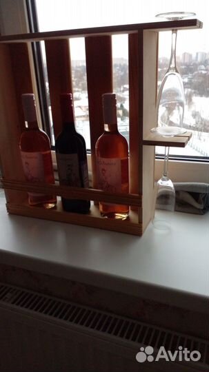 Подставка для бутылок деревянная