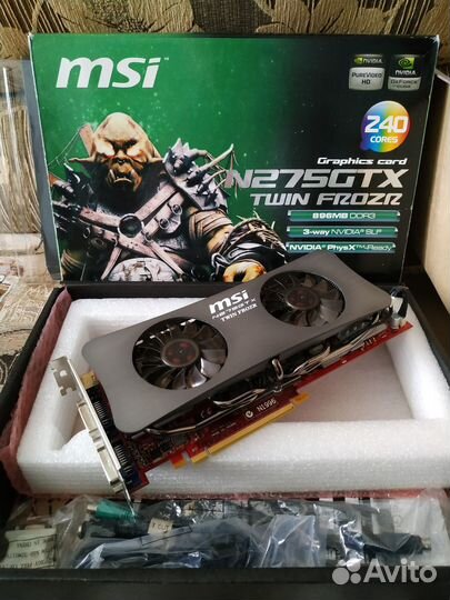 MSI GeForce N275GTX 896Мб Twin Frozr OC