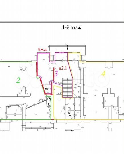Помещение 17м² с отдельным входом с арендатором