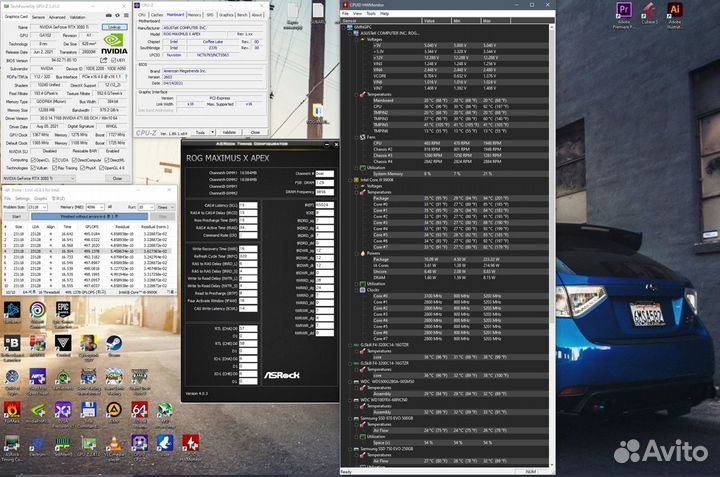 I9 9900k + asus apex 10 + gskill 32gb DDR4