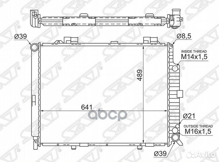 Радиатор Mercedes-Benz E-Class 95-03 MB0009-2 Sat