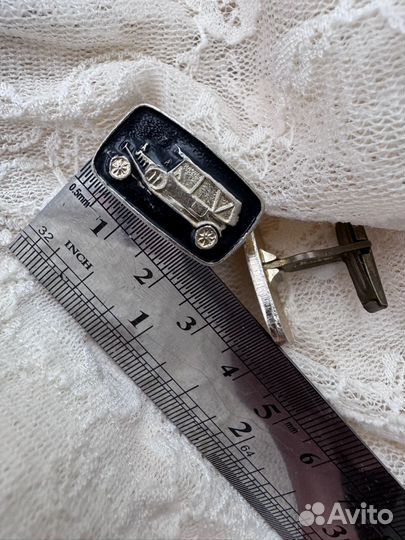 Запонки винтажные СССР с автомобилем