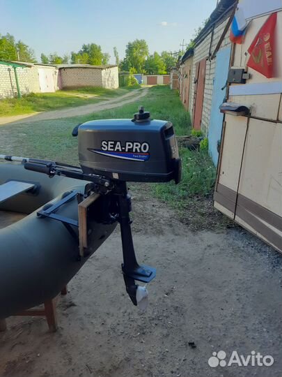 Лодка надувная бу Аргонавтс мотор SEA -PRO 2.6
