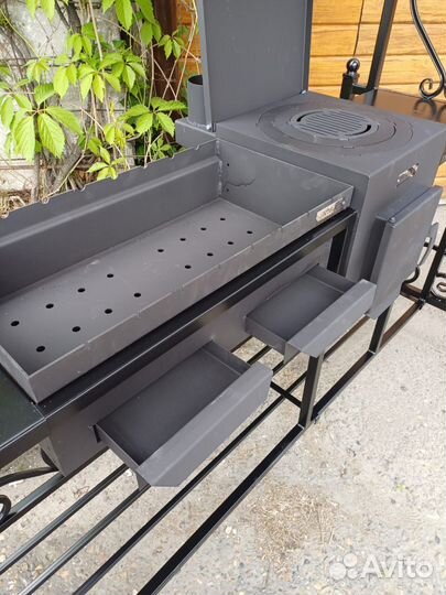 Печь-Мангал под крышей пмк-2