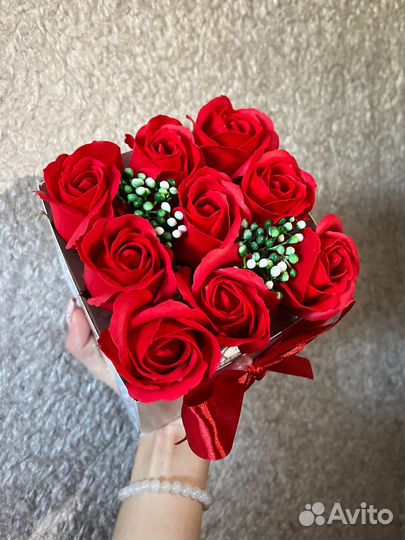 Букет из 9 мыльных роз