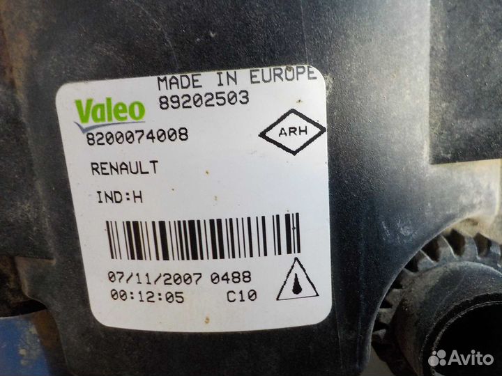 Туманка передняя renault logan