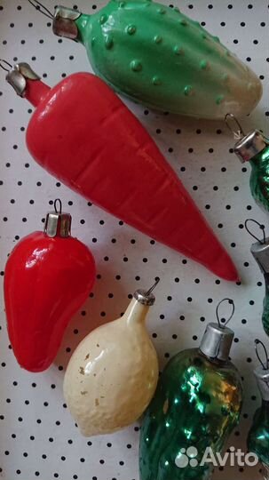 Овощи Шишки Сосульки елочные игрушки СССР