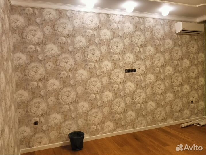 Шпаклёвка, поклейка обоев, покраска