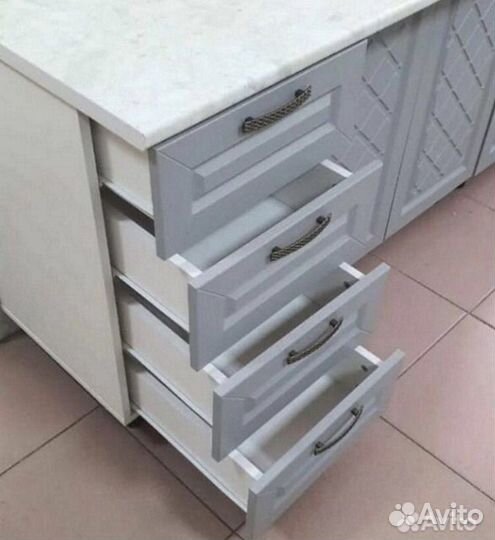 Кухня Агава Белая/Антрацит 2,0 м