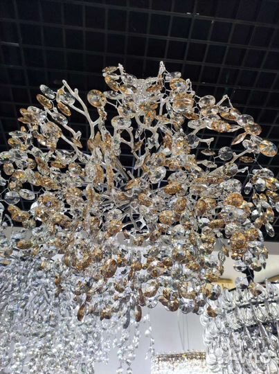 Люстра дизайнерская подвесная с хрусталем