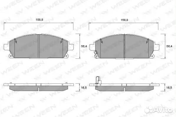 Тормозные колодки дисковые передние nissan X-Trail