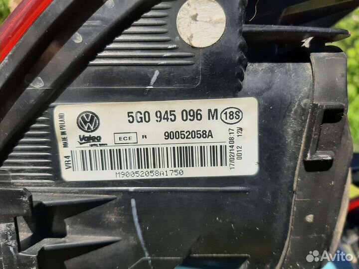 Задние фонари на volkswagen golf 7